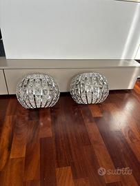 Coppia di applique con cristalli