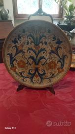 Piatto vintage ceramica Torretti Deruta