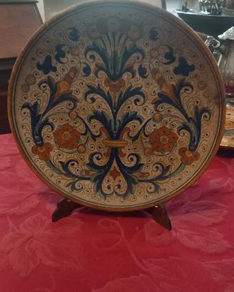 Piatto vintage ceramica Torretti Deruta