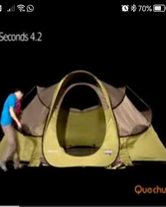 tenda Quechua 2 secondi Base 4.2 per 4 persone