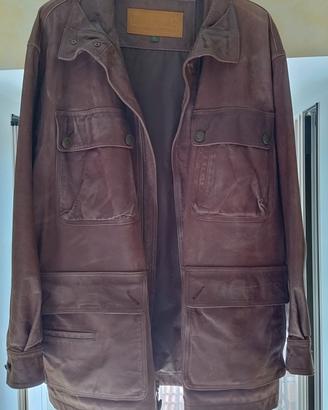 Giubbotto in vera pelle Timberland marrone – tg L