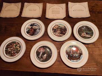 Serie sei piatti vintage Royal Worcester 