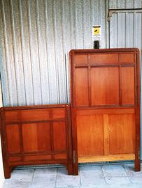 2 LETTI SINGOLI PRIMI  '900 RESTAURATI IN NOCE