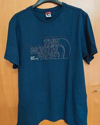 t shirt north face blu navy/ tg M