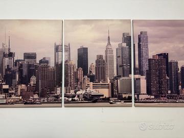 Tritico della skyline di Manhattan - New York