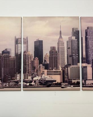 Tritico della skyline di Manhattan - New York