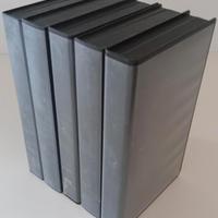 5 Custodie VHS Plastica Nera Riciclate