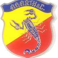 Abarth & C Fregio badge emblema metallo adesivo