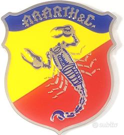 Abarth & C Fregio badge emblema metallo adesivo