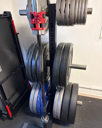 Kit pesi Ghisa180kg+Rastrelliera+Bilanciere EZ
