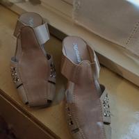 Sandali Melluso con zeppa e strass – Vera Pelle
