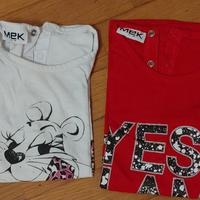 set 4 magliette cotone bambina