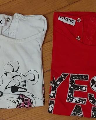 set 4 magliette cotone bambina