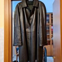 Cappotto in pelle morbidissima nera taglia 46