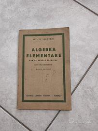 Manuale scolastico algebra elementare vintage 