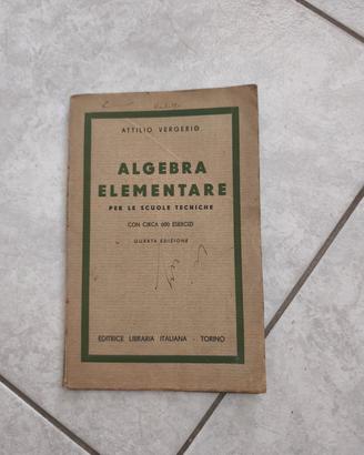 Manuale scolastico algebra elementare vintage 