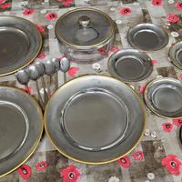 Gottinghen in.18/10 e oro, piatti ciotola cucchiai