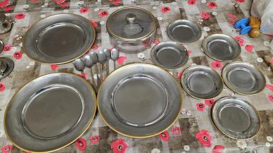 Gottinghen in.18/10 e oro, piatti ciotola cucchiai