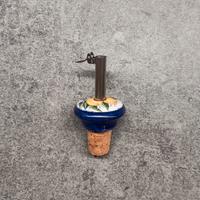 Tappo per olio in ceramica dipinto a mano
