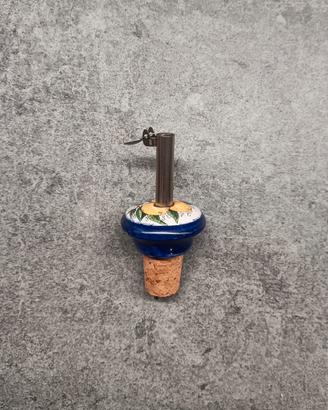 Tappo per olio in ceramica dipinto a mano