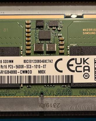 16 gb RAM Samsung DDR5 5600 MHz (2x 8 gb)