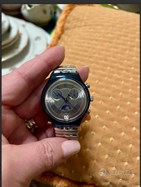 SWATCHricercatoCRONOGRAFOmoonDATEfasiLUNARIanni'90