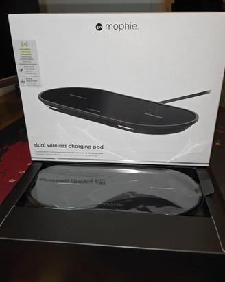 Caricatore wireless qi doppio 15w usb-a