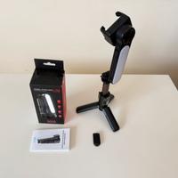 Gimbal Stabilizer L09 con luce e telecomando