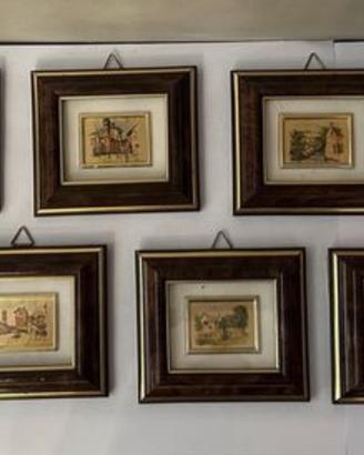 Nr10 quadretti su lamina dorata.