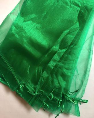 Sacchetti organza verde 30x40cm 100pz