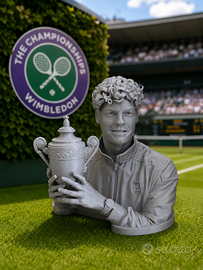 Jannik Sinner Wimbledon 2026 | Busto 3D "PLA 10 cm