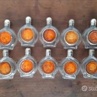 Serie di 10 bottigliette con cammeo di argento