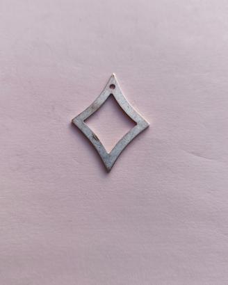 Ciondolo pendente quadrato argento vintage