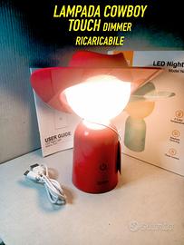 Lampada Cowboy ricaricabile touch calda fredda 