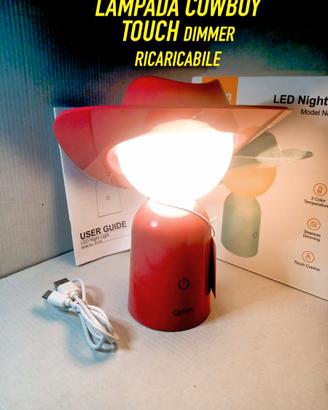 Lampada Cowboy ricaricabile touch calda fredda 
