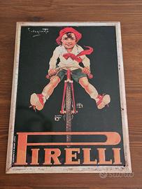 Quadetto ristampa di pubblicità su metallo