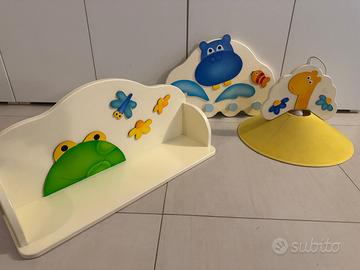 Mensola + Lampada + Appendiabiti cameretta