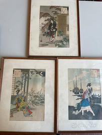 Tris di stampe giapponesi vintage