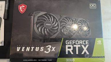 geforce rtx 3060 ventus 3x MSI non funzionante 