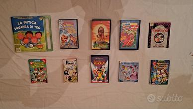 Videocartoni animati, libri fumetti, cart. geo..