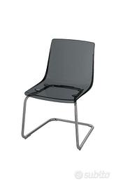 sedie tobias grigio scuro e cromo ikea