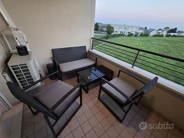Set Salotto da Giardino/Balcone con cuscini