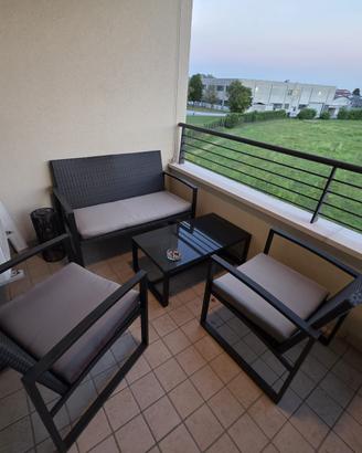 Set Salotto da Giardino/Balcone con cuscini