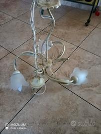 lampadario ferro battuto 