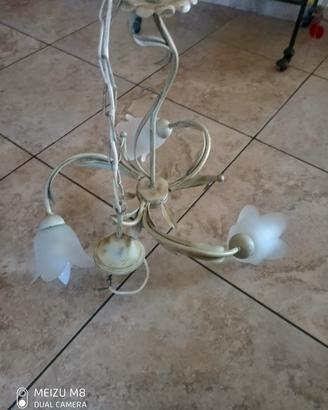 lampadario ferro battuto 