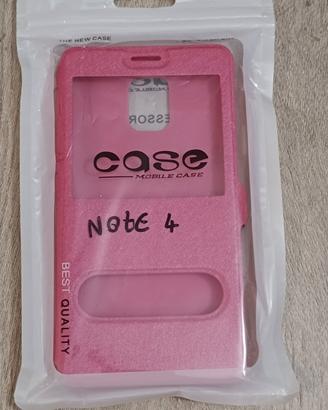 Samsung Galaxy Note 4 cover custodia pink rosa Nuo