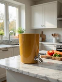 Distributore Bevande Ceramica Gialla Artigianale