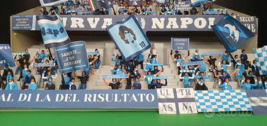 Spettatori Subbuteo Napoli dipinti a mano
