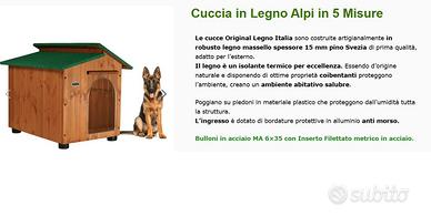 Cuccia cane Original Legno Modello Alpi Pastore