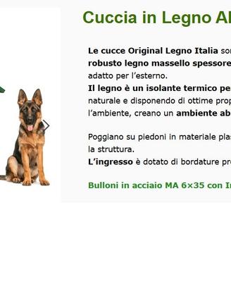 Cuccia cane Original Legno Modello Alpi Pastore